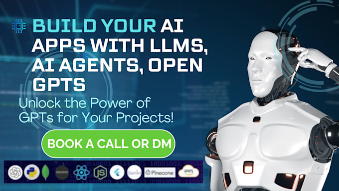 Gig Preview - Create ai apps with llms, ai agents, openai gpts