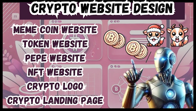 Gig Preview - Design crypto website, meme website, meme coin, crypto token crypto landing page