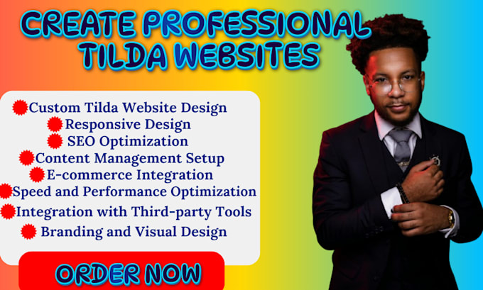 Gig Preview - Create your professional website on tilda, ecommerce websites, blog websites