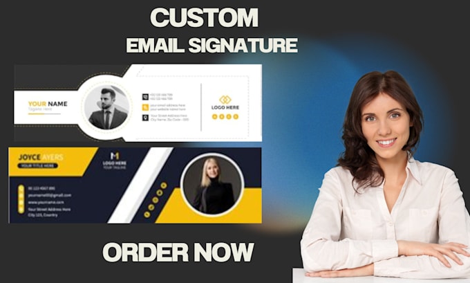 Gig Preview - Do business clickable html email signature outlook animated signature