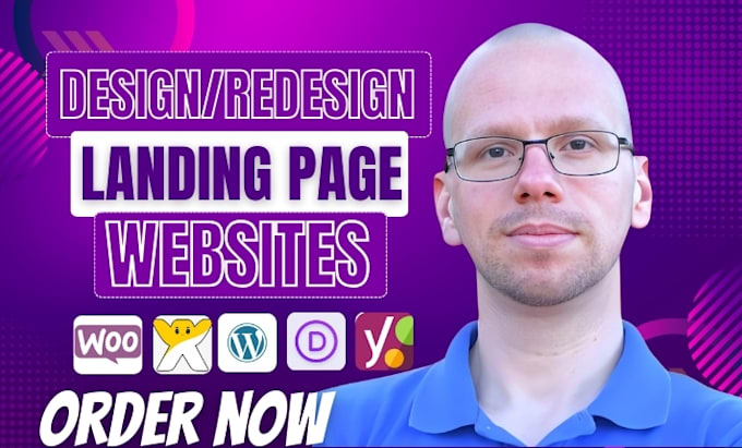 Gig Preview - Design landing page, redesign website wix, shopify, wordpress, webflow unbounce