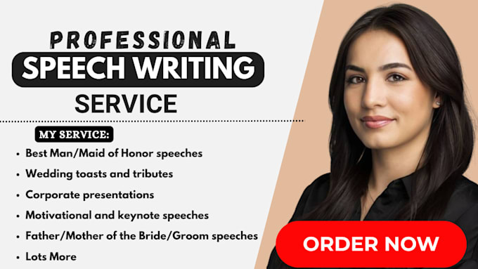 Gig Preview - Do speech writing, wedding speech, speech coach, maid of honor, best man speech