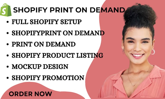 Gig Preview - Shopify print on demand store redesign shopify store website design dropshipping