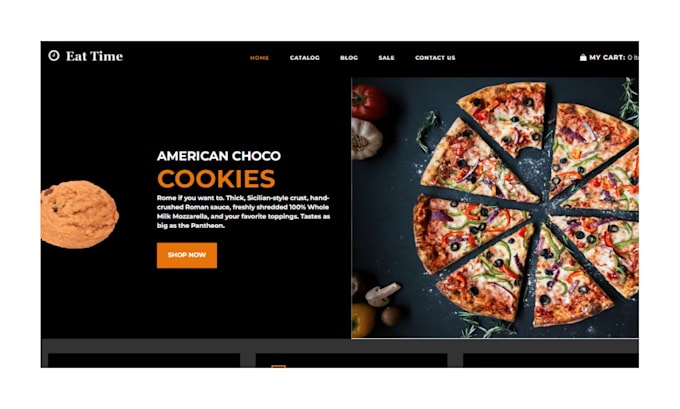 Gig Preview - Design food home delivery shopify store food website online restaurant store