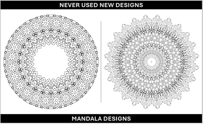 Gig Preview - Design unique and complex mandala coloring book for amazon KDP