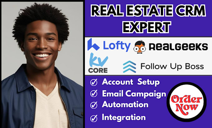 Gig Preview - Do real estate website kvcore lofty CRM follow up boss idx website pipedrive VA