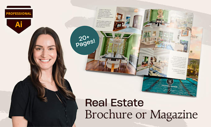 Gig Preview - Create custom brochure and magazine design for real estate listings