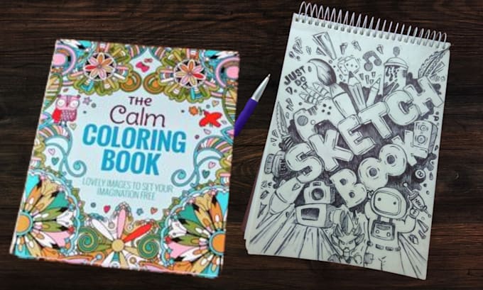 Gig Preview - Do custom nature coloring pages coloring floral design coloring book journal