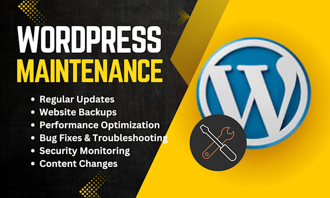 Gig Preview - Do wordpress maintenance website support and update for your website