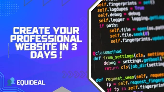 Gig Preview - Create your professional website in 3 days