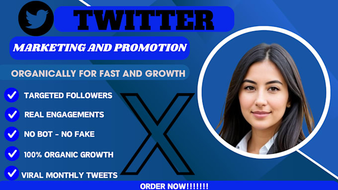 Gig Preview - Do x twitter marketing and promotion for organic growth