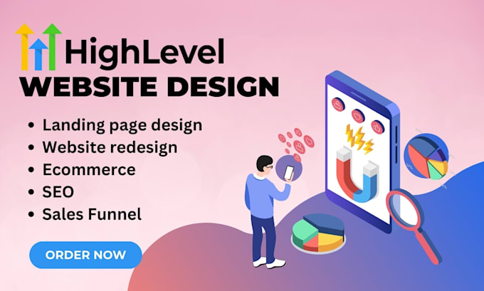 Gig Preview - Do gohighlevel website design, ghl sales funnel, gohighlevel landing page design