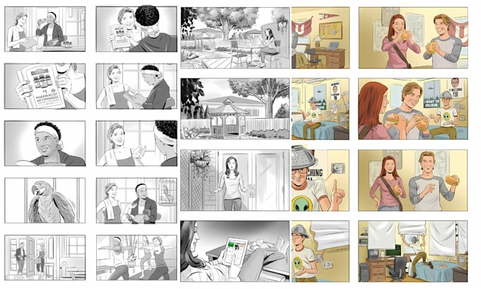 Gig Preview - Do your storyboard illustration animation comic page artist cartoon character