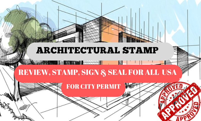 Gig Preview - Do architectural engineering drawing stamp pe mep USA city permit floor plan