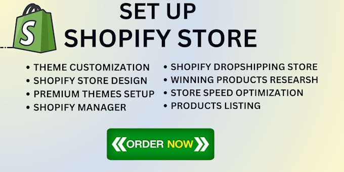 Gig Preview - Set up shopify store website redesign store redesign UK USA