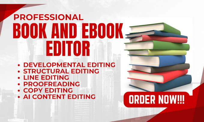 Gig Preview - Line copy developmental structural ai content editing your book ebook proofread