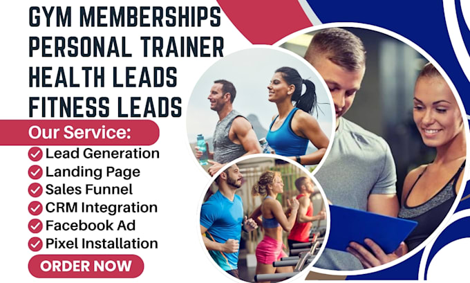 Gig Preview - Generate health and fitness leads gym memberships leads personal trainer leads