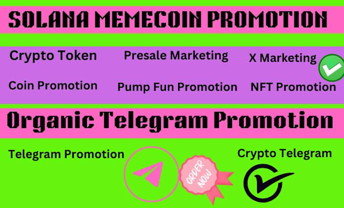 Gig Preview - Do telegram promotion, crypto promotion, telegram subscribers, crypto marketing