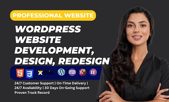 Gig Preview - Design, create, build, brand, a professional business website, wordpress develop