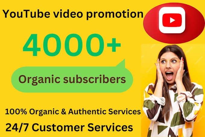 Gig Preview - Grow youtube channel by fast organic promotion