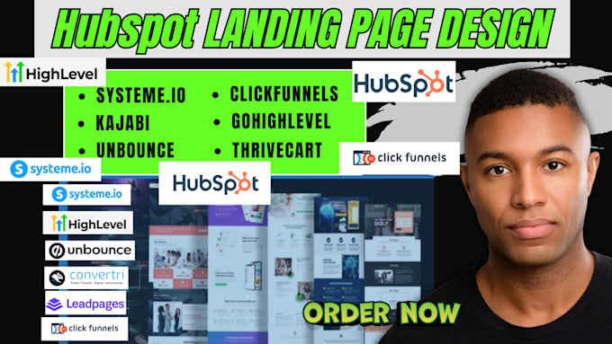 Gig Preview - Design hubspot landing page website, lead capture form, hubspot automation