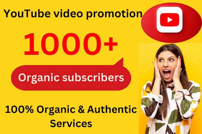 Gig Preview - Do 1k subscriber in your youtube channel organically fast