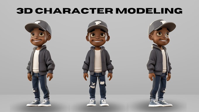 Gig Preview - Design 3d cute character, cartoon character, mascot, animal, in pixar style