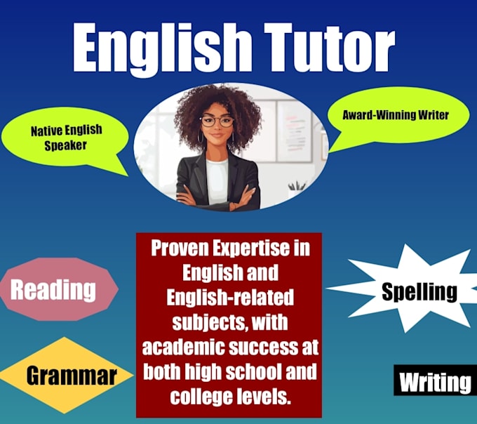 Gig Preview - Provide expert tutoring and coaching in the english language