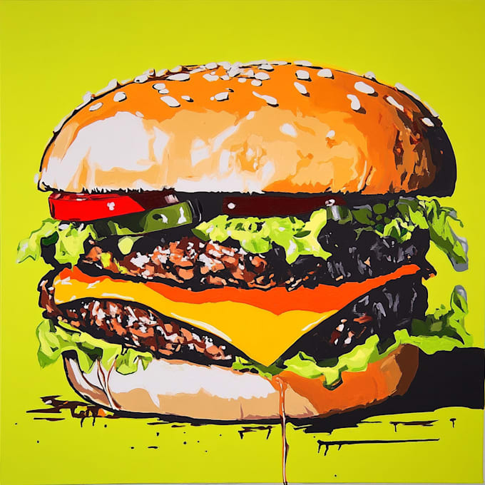 Gig Preview - Make food pop art of your food