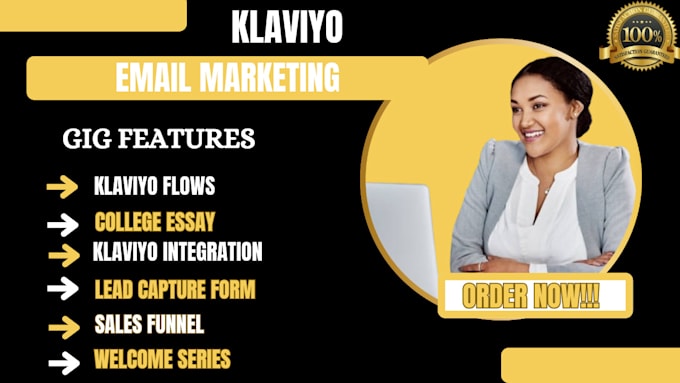 Gig Preview - Setup klaviyo email marketing shopify sales expert klaviyo email campaign flows