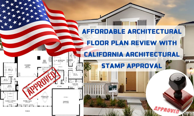 Gig Preview - Review architectural floor plan drawing for california architectural stamp