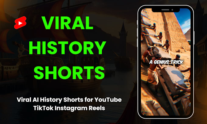 Gig Preview - Create viral faceless ai history youtube shorts tiktok reels