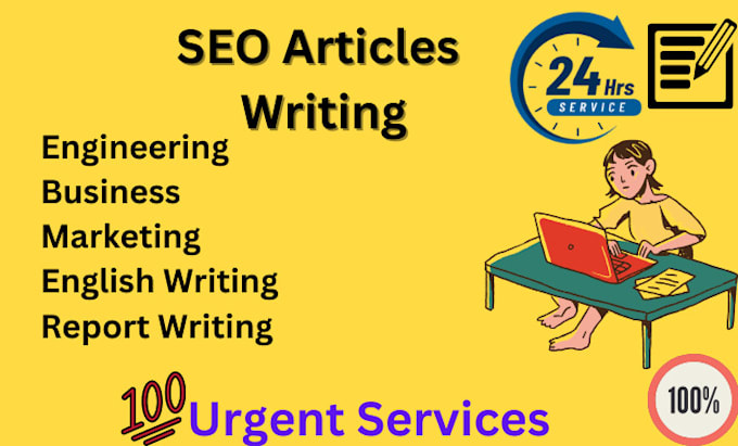 Gig Preview - Write high quality SEO articles and content writing