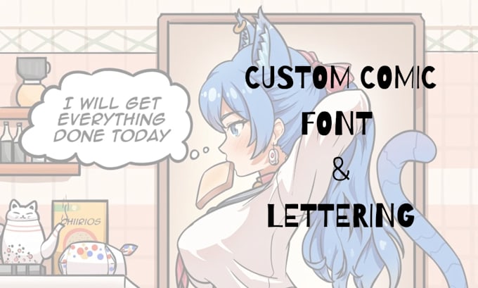 Gig Preview - Create custom font design for your comic book comic lettering text typography