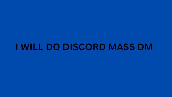 Gig Preview - Do discord mass dm, discord dms