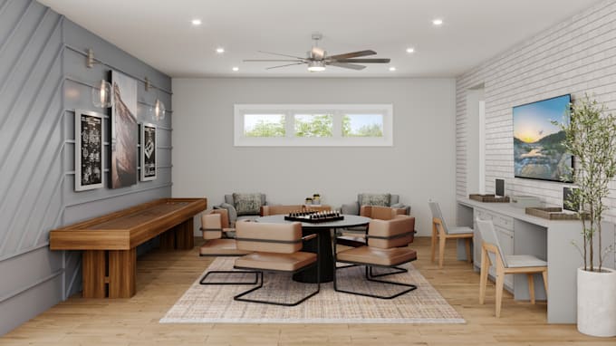 Gig Preview - Commercial 3d interior visualization for offices and retail