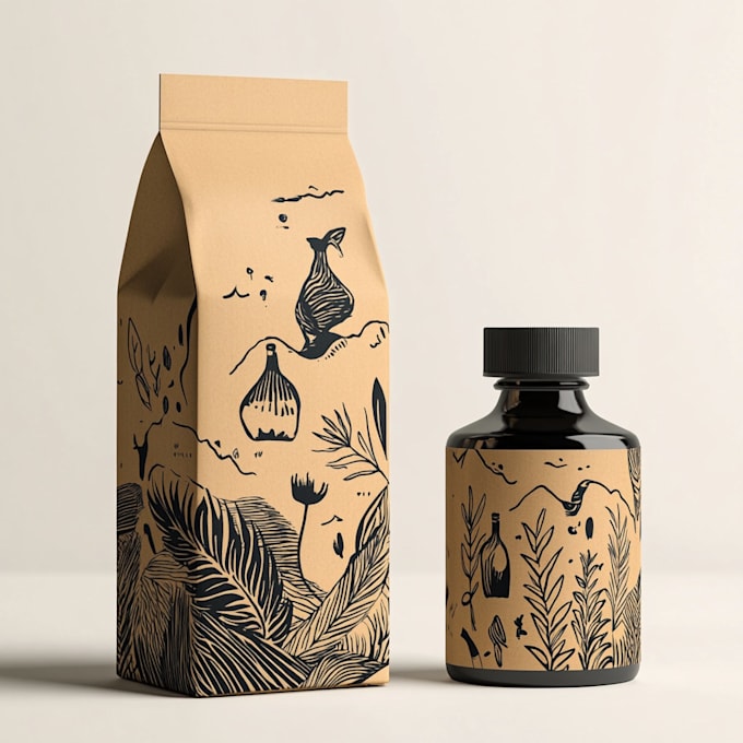 Gig Preview - Do product label design and box package design for you