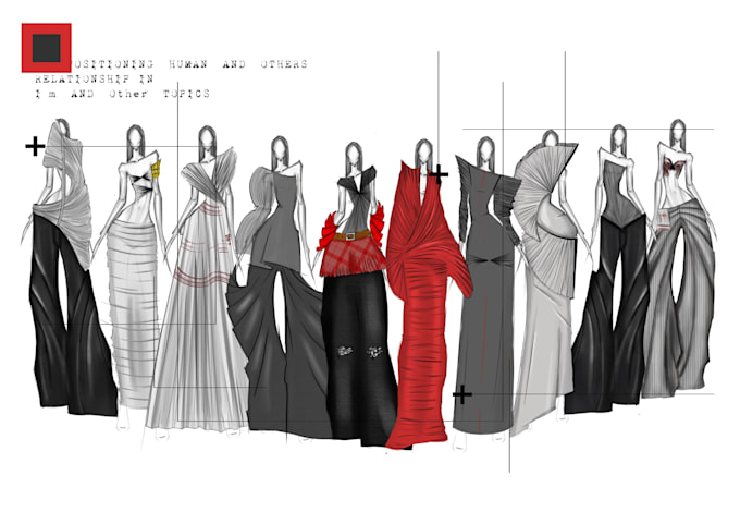 Gig Preview - Do fashion illustration, flat drawing, fashion portfolio