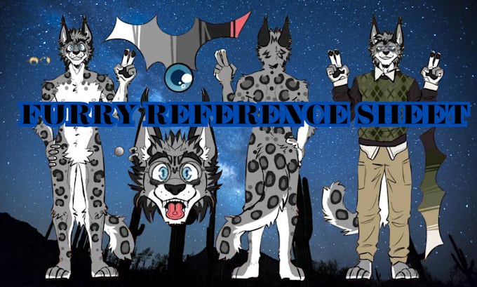 Gig Preview - Draw furry reference sheet furry oc fursona character nsfw furry ref sheet