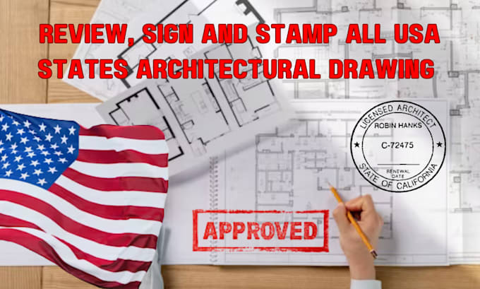 Gig Preview - Do pe, mep, and architectural stamps for all USA states city permit