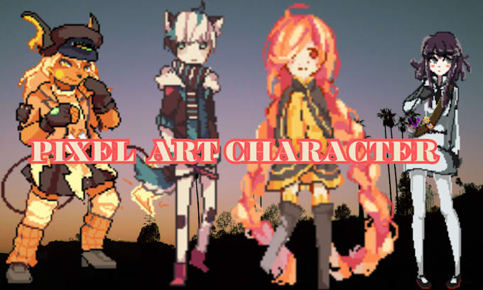 Gig Preview - Create 8bit pixel  art character 2d sprite sheet animation video game art