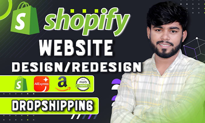 Gig Preview - Build your custom shopify dropshipping store shopify website