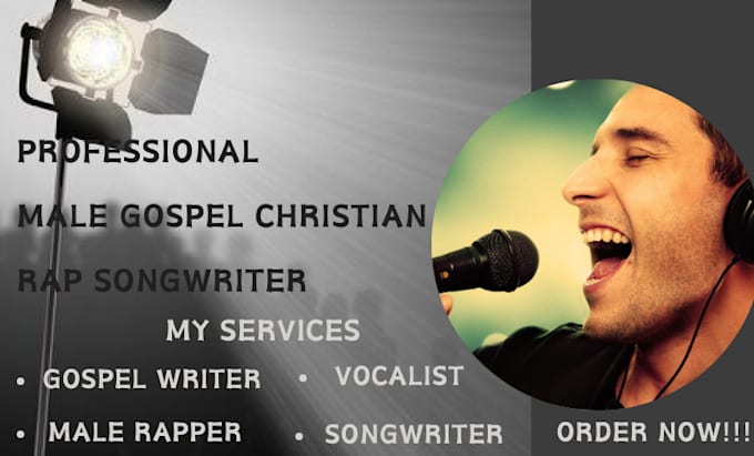 Gig Preview - Be your UK christian songwriter rap gospel singer male vocalist inspiring music