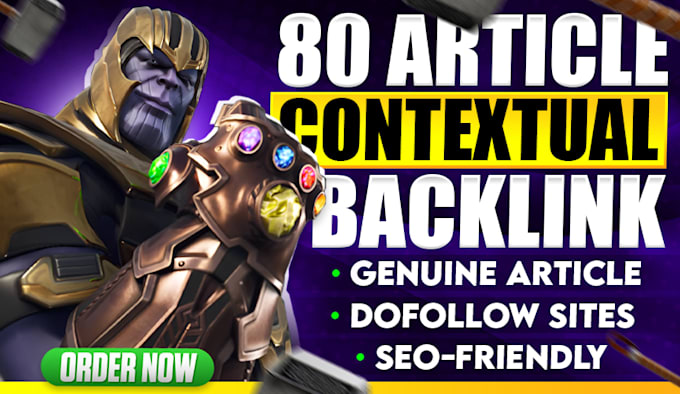 Gig Preview - 80 high quality contextual article backlinks