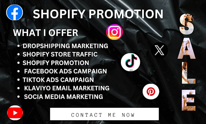 Gig Preview - Shopify drop shipping marketing esty shop promotion traffic ads facebook shop