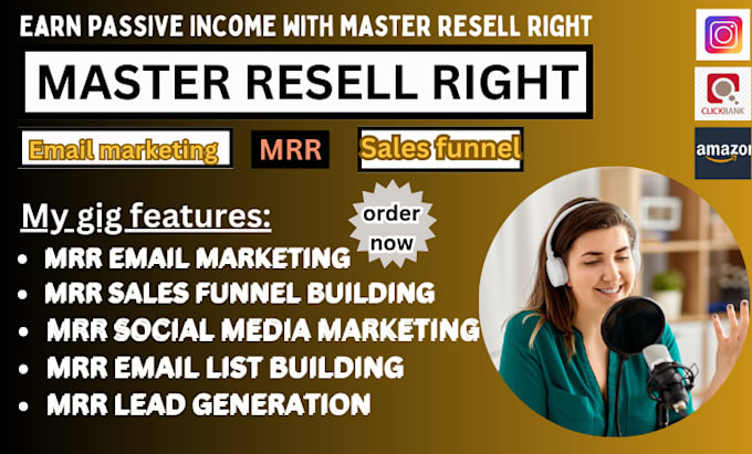 Gig Preview - Promote master resell right courses with affiliate marketing and email marketing