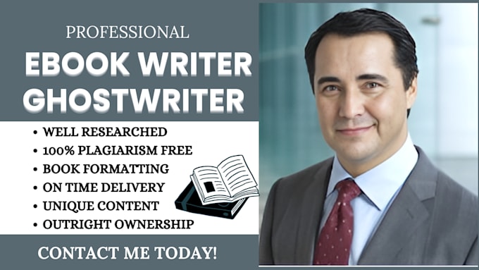 Gig Preview - Do ebook writer fiction ghostwriter book writer and amazon kdp book formatting