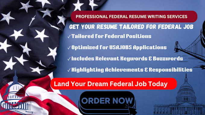 Gig Preview - Write federal, government, executive, and director resumes for usajobs