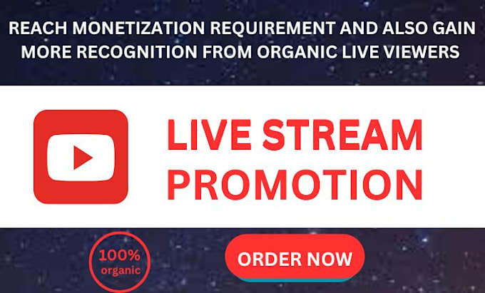 Bestseller - livestream promotion live streaming youtube livestreaming