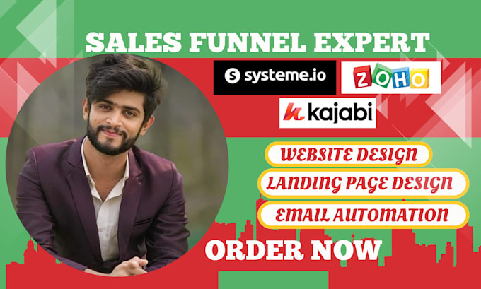 Bestseller - design landing page, sales funnels website in kajabi, systeme io, gohighlevel